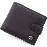 Чоловічий гаманець із натуральної шкіри чорного кольору із кишенею для монет ST Leather 1767438 - 1