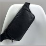 Черная бананка сдержанного стиля из натуральной кожи H.T Leather (10079) - 7