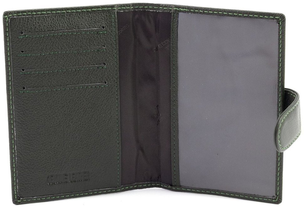Кожаная обложка для паспорта и карт ST Leather 97738 зеленая modnotak фото №2