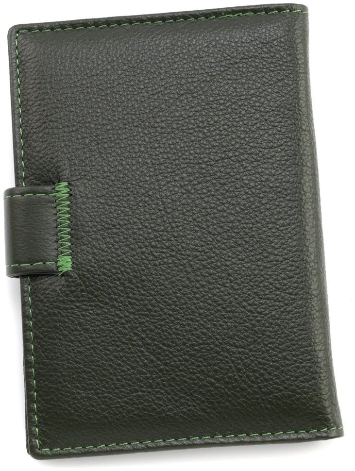 Кожаная обложка для паспорта и карт ST Leather 97738 зеленая modnotak фото №3