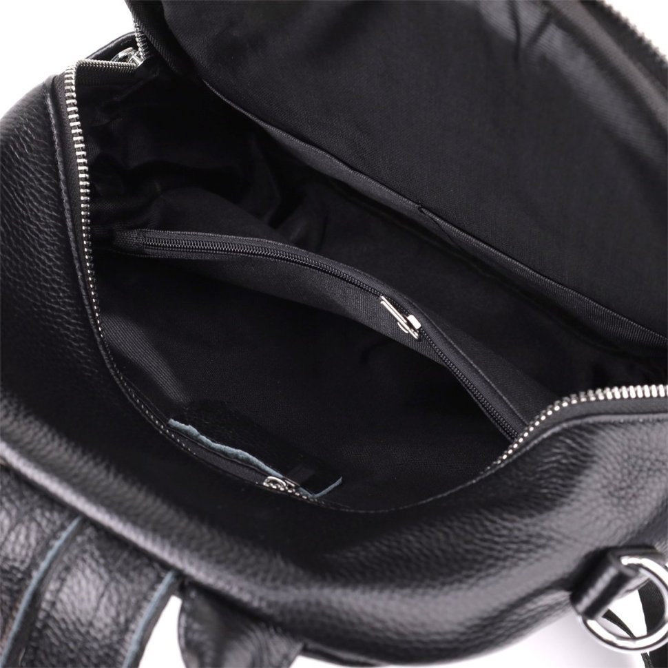 Повседневная женская сумка рюкзак из натуральной кожи черного цвета Vintage 97838 modnotak фото №7