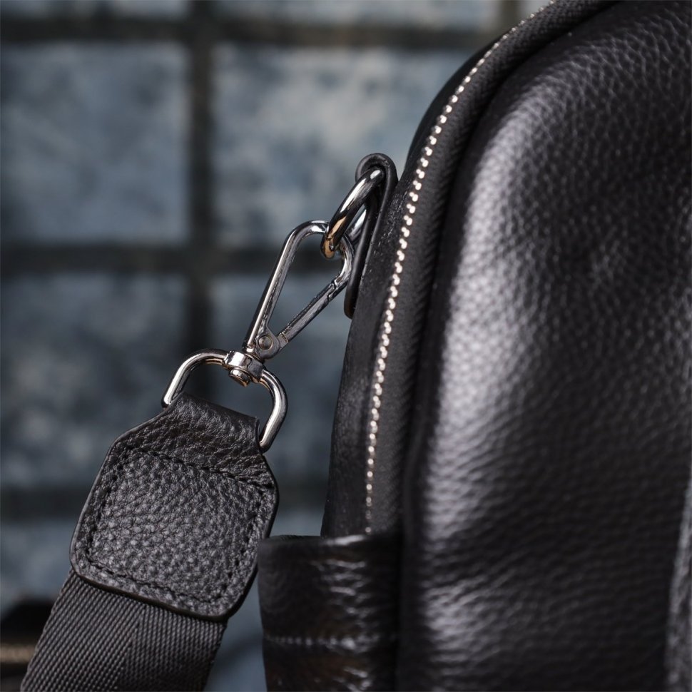 Повседневная женская сумка рюкзак из натуральной кожи черного цвета Vintage 97838 modnotak фото №10