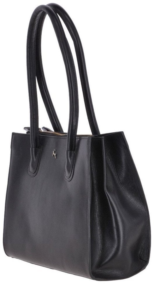 Повседневная женская сумка на магните из натуральной кожи через плечо Ashwood V26 черного цвета 107938 modnotak фото №2