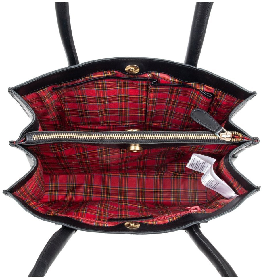 Повседневная женская сумка на магните из натуральной кожи через плечо Ashwood V26 черного цвета 107938 modnotak фото №5