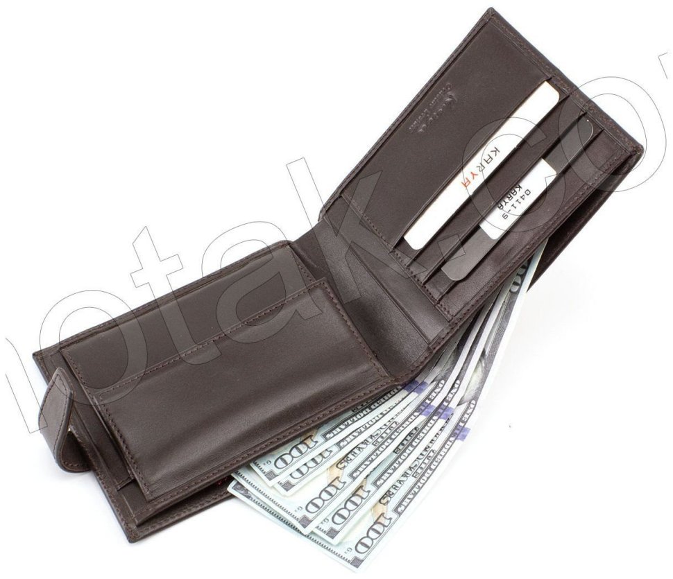 Кожаное мужское портмоне из гладкой кожи KARYA (0411-9) modnotak фото №4