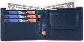 Шкіряний чоловічий гаманець зі знімним блоком для карток Hammonds Flycatcher HF577 синього кольору 108038