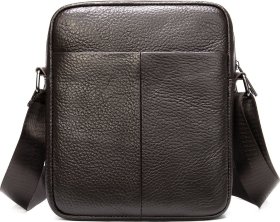 Компактная сумка на плечо из натуральной кожи коричневого цвета Vintage (14993)