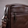 Компактна сумка на плече з натуральної шкіри коричневого кольору Vintage (14993) - 6