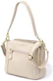 Повседневная женская сумка из натуральной кожи через плечо Vintage 98138 белого цвета