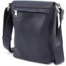 Чоловіча шкіряна сумка компактного розміру у темно-синьому кольорі Grande Pelle (10130) - 5