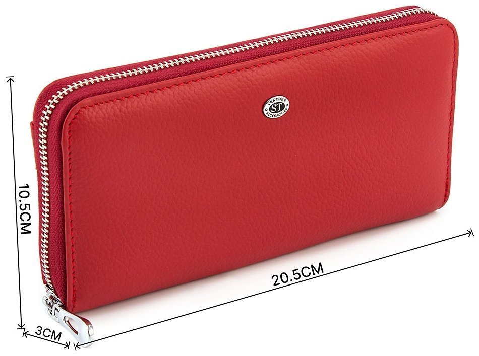 Червоний жіночий гаманець великого розміру ST Leather (16660) modnotak фото №4