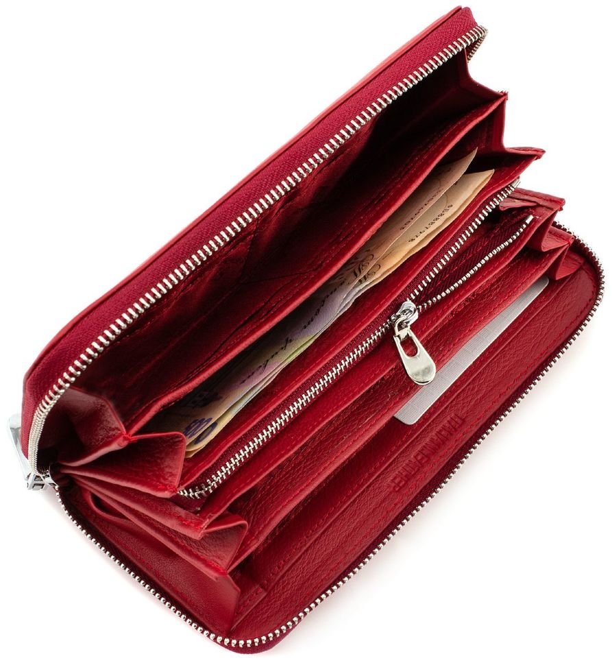 Червоний жіночий гаманець великого розміру ST Leather (16660)