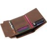 Маленький жіночий гаманець з натуральної шкіри коричневого кольору на магніті Marco Coverna 68638 - 5