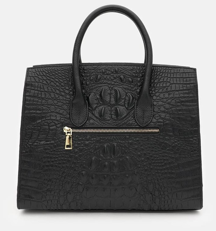 Стильная женская сумка из натуральной кожи с тиснением под рептилию Ricco Grande 88738 modnotak фото №3