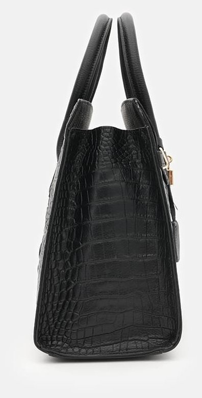 Стильная женская сумка из натуральной кожи с тиснением под рептилию Ricco Grande 88738 modnotak фото №4