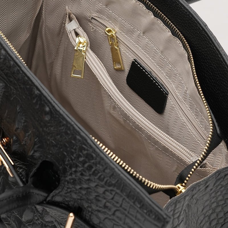 Стильная женская сумка из натуральной кожи с тиснением под рептилию Ricco Grande 88738 modnotak фото №5