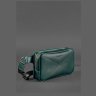Жіноча поясна сумка із натуральної шкіри зеленого кольору BlankNote Dropbag Maxi 78838 - 3