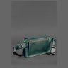 Жіноча поясна сумка із натуральної шкіри зеленого кольору BlankNote Dropbag Maxi 78838 - 5