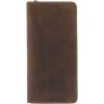 Місткий дорожній гаманець з натуральної шкіри крейзі хорс світло-коричневого кольору Visconti Wing 68938 - 1