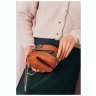Женская кожаная винтажная мини-сумка коньячного цвета BlankNote Kroha 79038 - 6