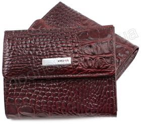Маленький жіночий гаманець темно-бордового кольору KARYA (1065-016)
