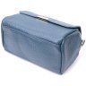 Маленька жіноча плечова сумка з натуральної шкіри синього кольору Vintage 2422402 - 3