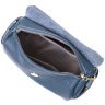 Маленькая женская плечевая сумка из натуральной кожи синего цвета Vintage 2422402 - 5