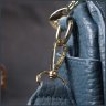 Маленькая женская плечевая сумка из натуральной кожи синего цвета Vintage 2422402 - 10