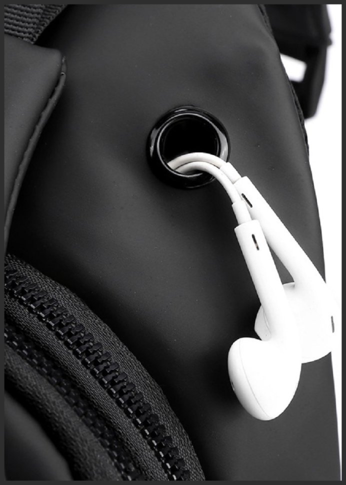 Стильна текстильна чоловіча сумка через плече Confident 90739 Чорна modnotak фото №17