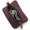 Марсалова жіноча ключниця компактного розміру із фактурної шкіри ST Leather 70839 - 3