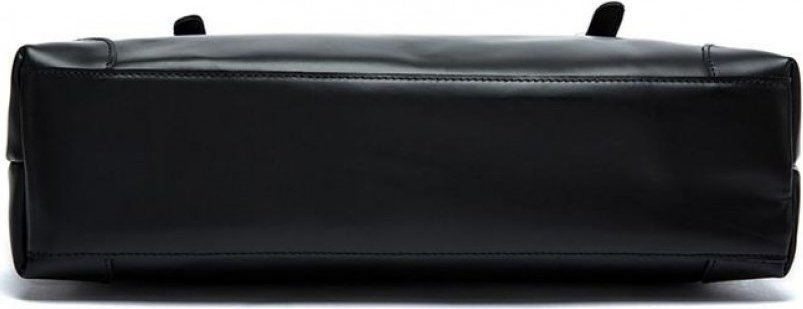 Солідний чоловічий портфель з натуральної шкіри чорного кольору VINTAGE STYLE (14646)