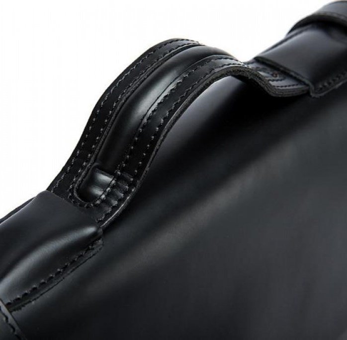 Солидный мужской портфель из натуральной кожи черного цвета VINTAGE STYLE (14646)