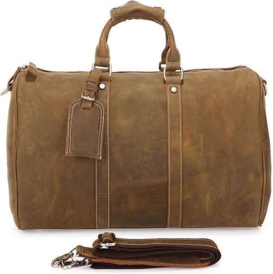 Вместительная дорожная сумка из винтажной кожи Crazy Horse VINTAGE STYLE (14050) modnotak фото №4