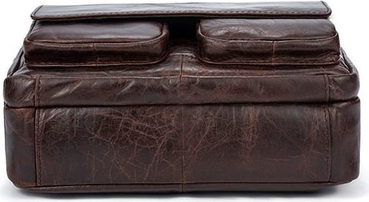 Чоловіча сумка на плече з натуральної коричневої шкіри VINTAGE STYLE (14767)