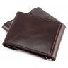 Темно-коричневий недорогий затиск для грошей ST Leather (16846) - 3