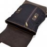 Черный городской рюкзак для ноутбука из текстиля с кожаным клапаном TARWA (19925) - 5