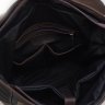 Чорний міський рюкзак для ноутбука з текстилю зі шкіряним клапаном TARWA (19925) - 6