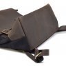 Чорний міський рюкзак для ноутбука з текстилю зі шкіряним клапаном TARWA (19925) - 7