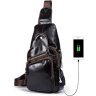 Сучасна чоловіча сумка - рюкзак з USB-виходом VINTAGE STYLE (14838) - 9