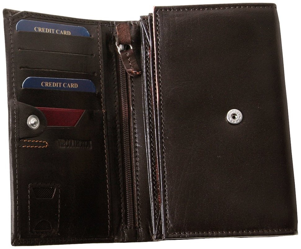 Коричневый женский кошелек London из натуральной кожи Vip Collection 102539 modnotak фото №3