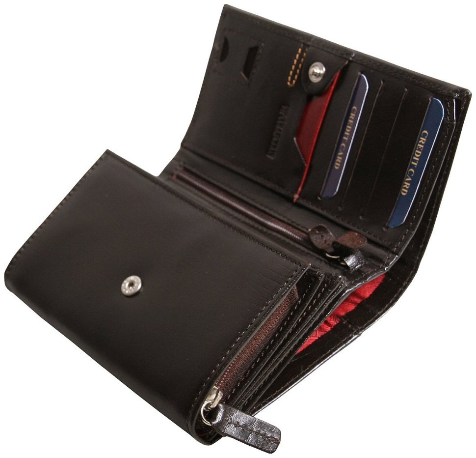 Коричневый женский кошелек London из натуральной кожи Vip Collection 102539 modnotak фото №5