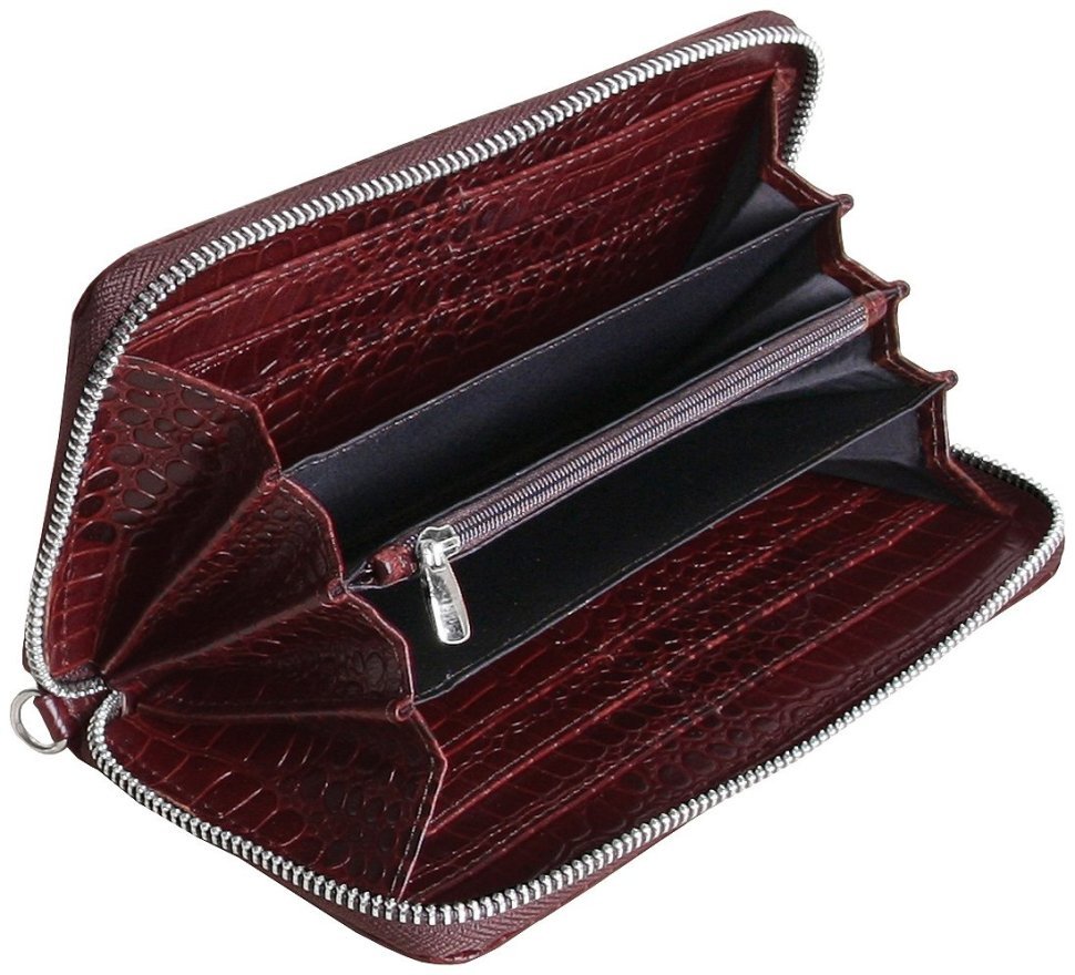 Коричневий клатч під рептилію на блискавці Vip Collection 102639 фото №3 Коричневий клатч під рептилію на блискавці Vip Collection 102639 modnotak фото №3