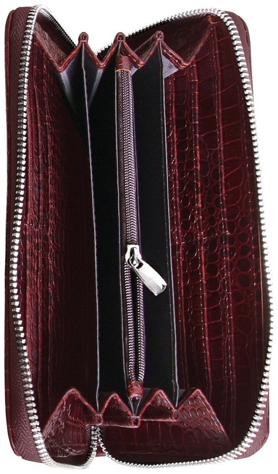 Коричневий клатч під рептилію на блискавці Vip Collection 102639 фото №4 Коричневий клатч під рептилію на блискавці Vip Collection 102639 modnotak фото №4