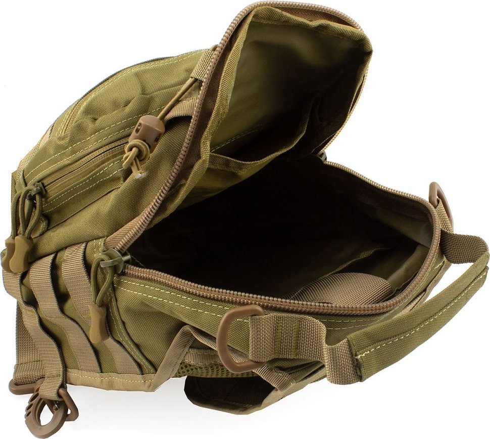Чоловіча текстильна тактична сумка з однією лямкою - MILITARY STYLE (21963)