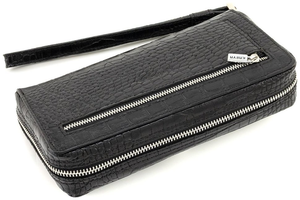 Фирменная мужская барсетка - клатч из натуральной кожи с тиснением крокодила Karya (Турция) (10512) фото №4 Фирменная мужская барсетка - клатч из натуральной кожи с тиснением крокодила Karya (Турция) (10512) modnotak фото №4