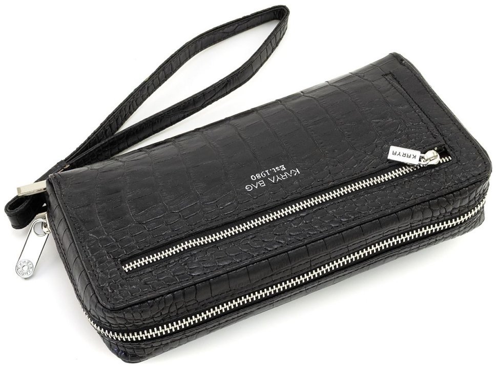 Фирменная мужская барсетка - клатч из натуральной кожи с тиснением крокодила Karya (Турция) (10512) фото №5 Фирменная мужская барсетка - клатч из натуральной кожи с тиснением крокодила Karya (Турция) (10512) modnotak фото №5