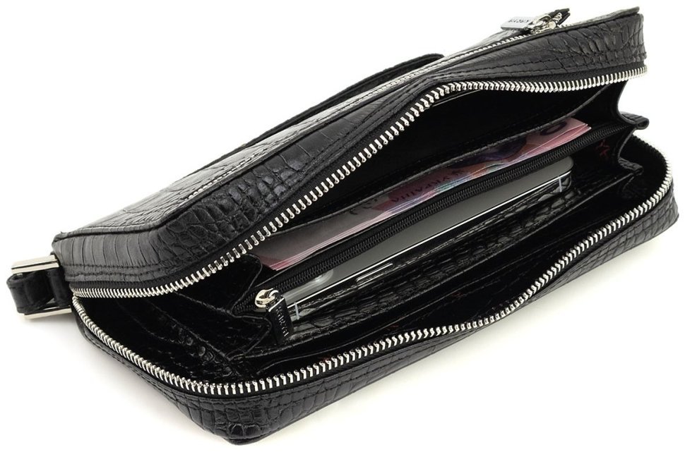 Фирменная мужская барсетка - клатч из натуральной кожи с тиснением крокодила Karya (Турция) (10512) фото №10 Фирменная мужская барсетка - клатч из натуральной кожи с тиснением крокодила Karya (Турция) (10512) modnotak фото №10