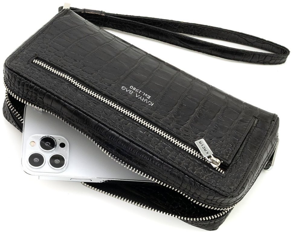 Фирменная мужская барсетка - клатч из натуральной кожи с тиснением крокодила Karya (Турция) (10512) фото №8 Фирменная мужская барсетка - клатч из натуральной кожи с тиснением крокодила Karya (Турция) (10512) modnotak фото №8