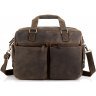 Деловая мужская сумка для ноутбука из натуральной кожи в стиле винтаж Tiding Bag (15740) - 2