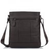 Мужская наплечная сумка-планшет коричневого цвета из натуральной кожи с зернистой фактурой Tiding Bag (15914) - 3